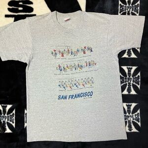 Vintage Single Stitch 1990 San Francisco Fruit of the Loom Made in USA Large Tee